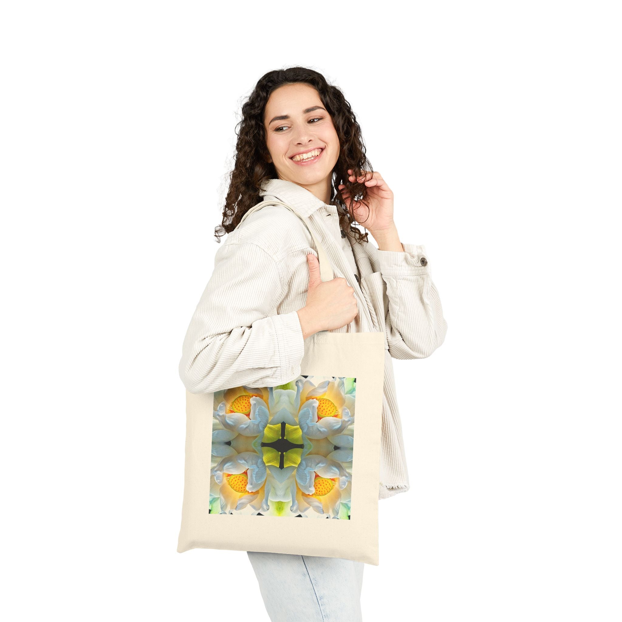 LOTUS: Cotton Canvas Tote Bag