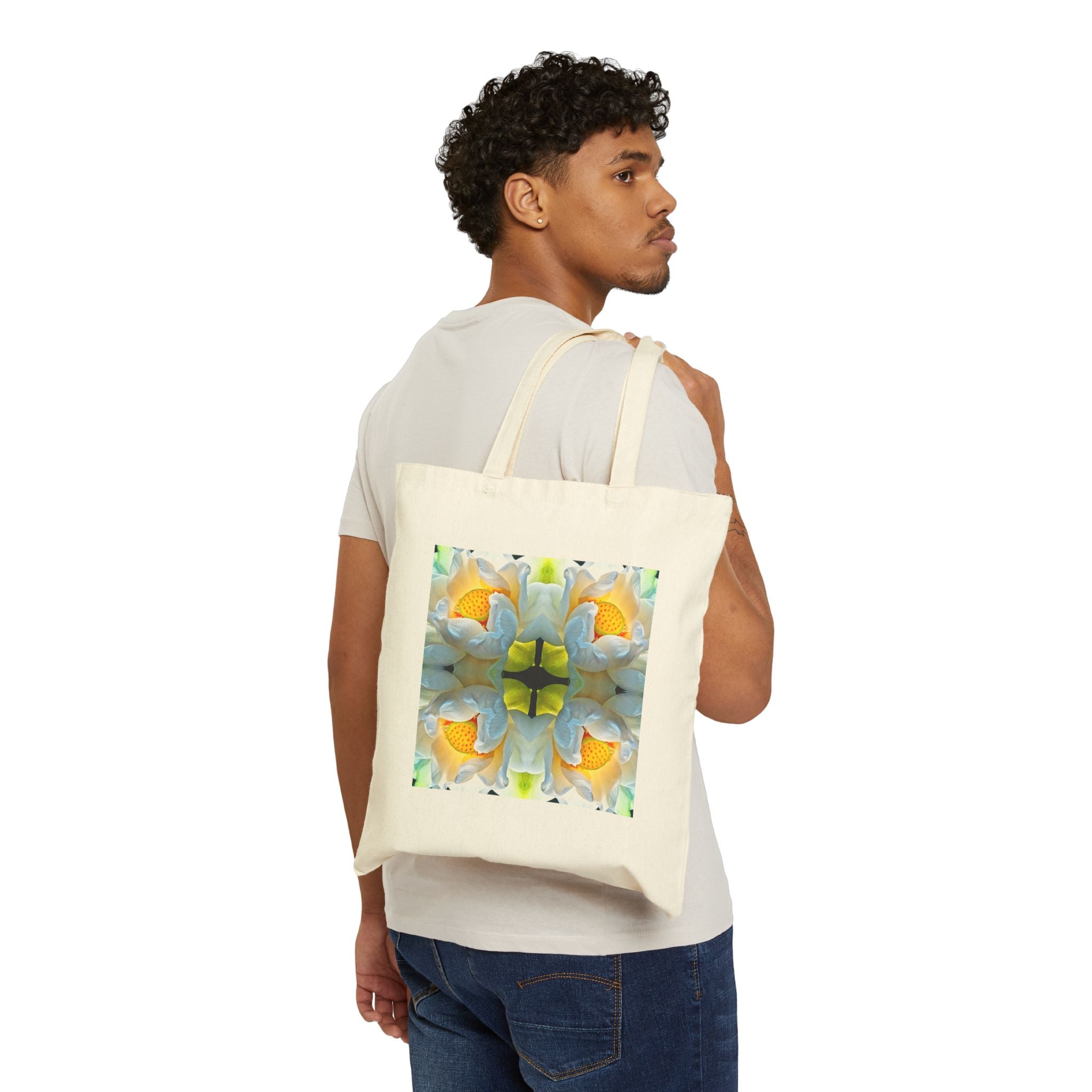 LOTUS: Cotton Canvas Tote Bag