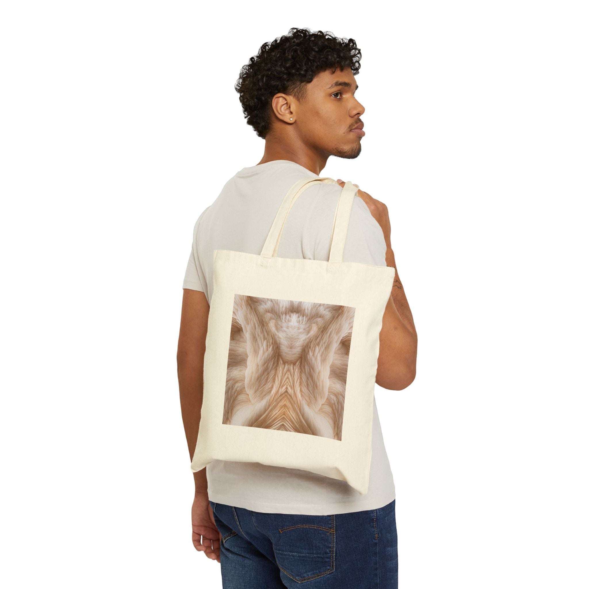 ANGEL WINGS: Cotton Canvas Tote Bag