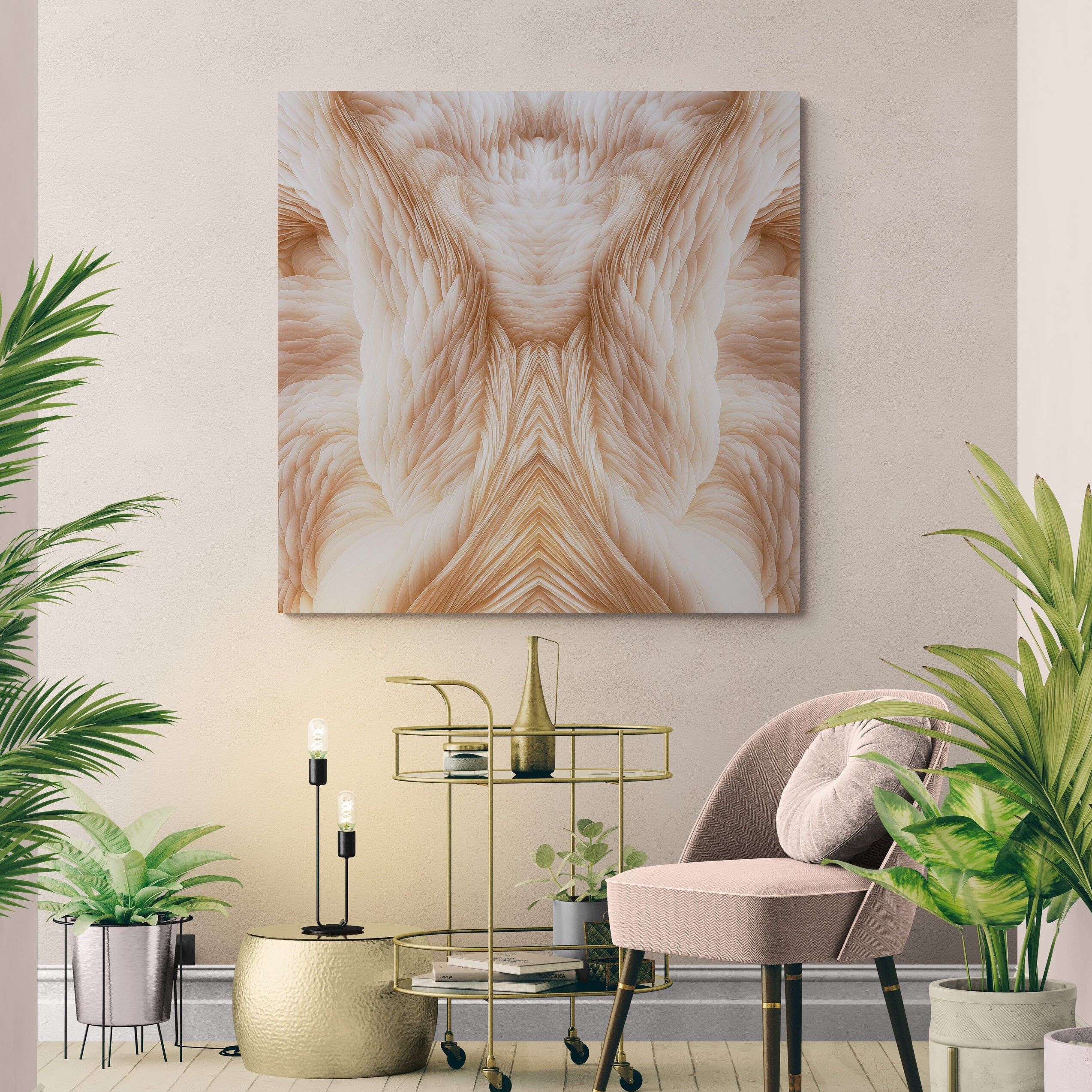 ANGEL WINGS: Metal Print 40x40"