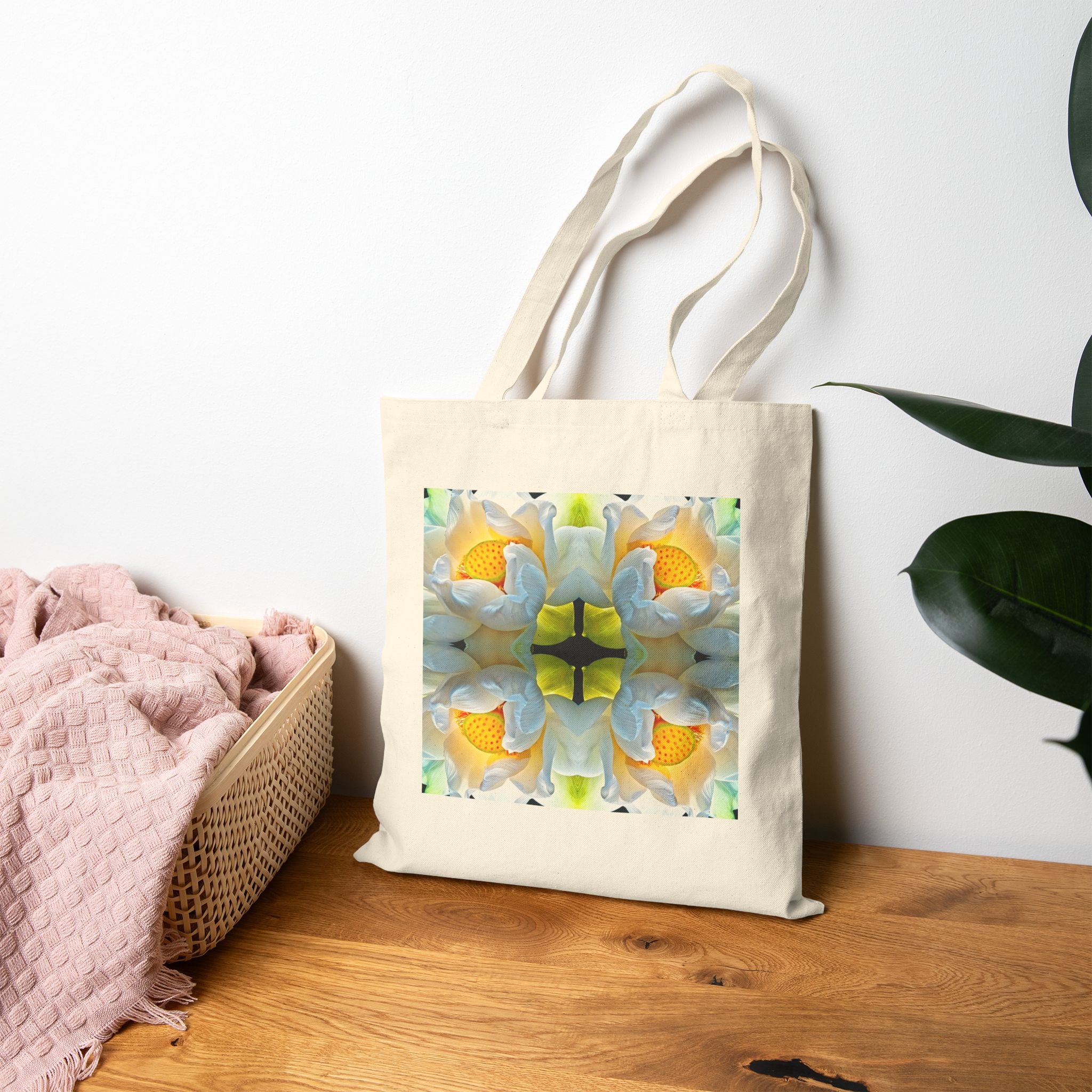 LOTUS: Cotton Canvas Tote Bag
