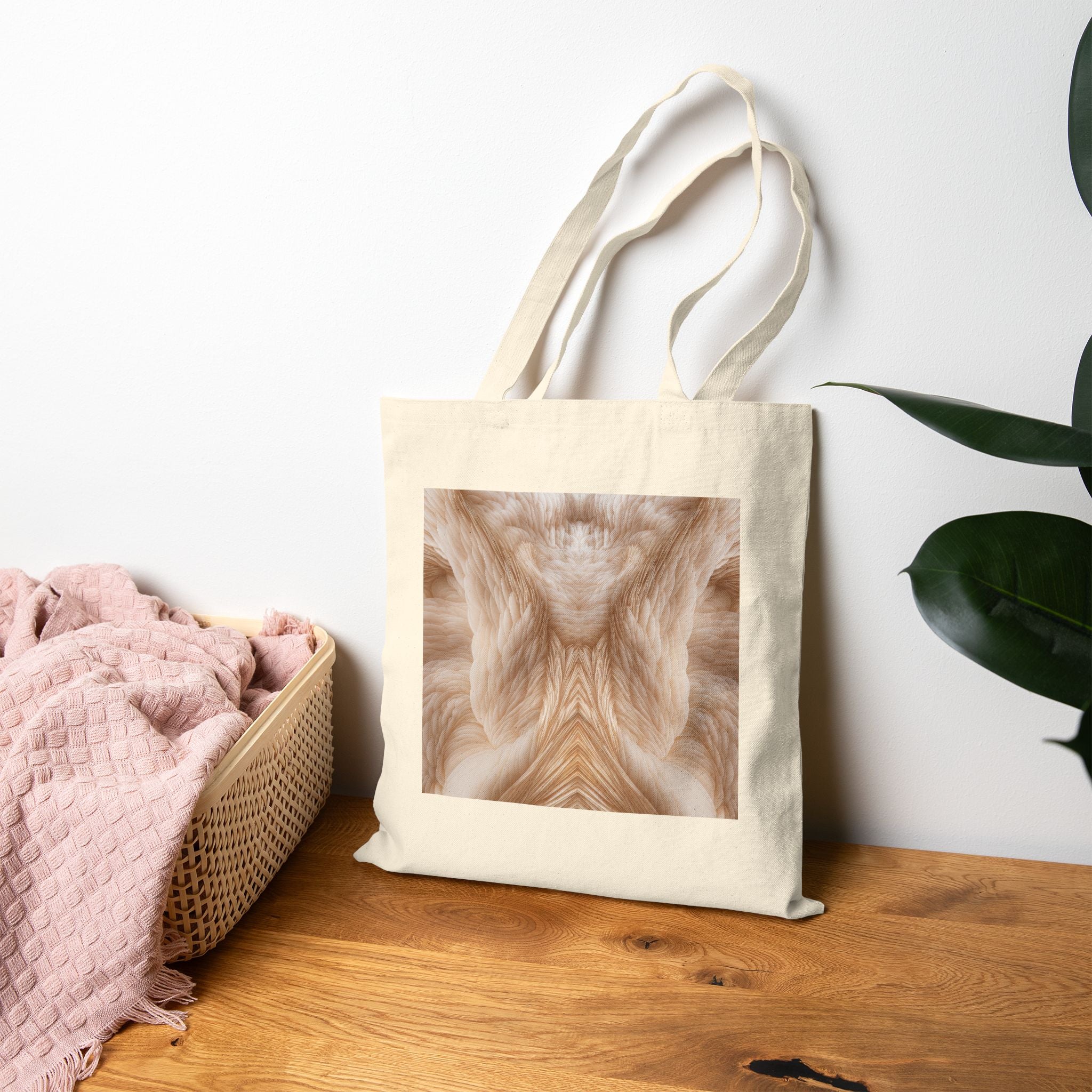 ANGEL WINGS: Cotton Canvas Tote Bag