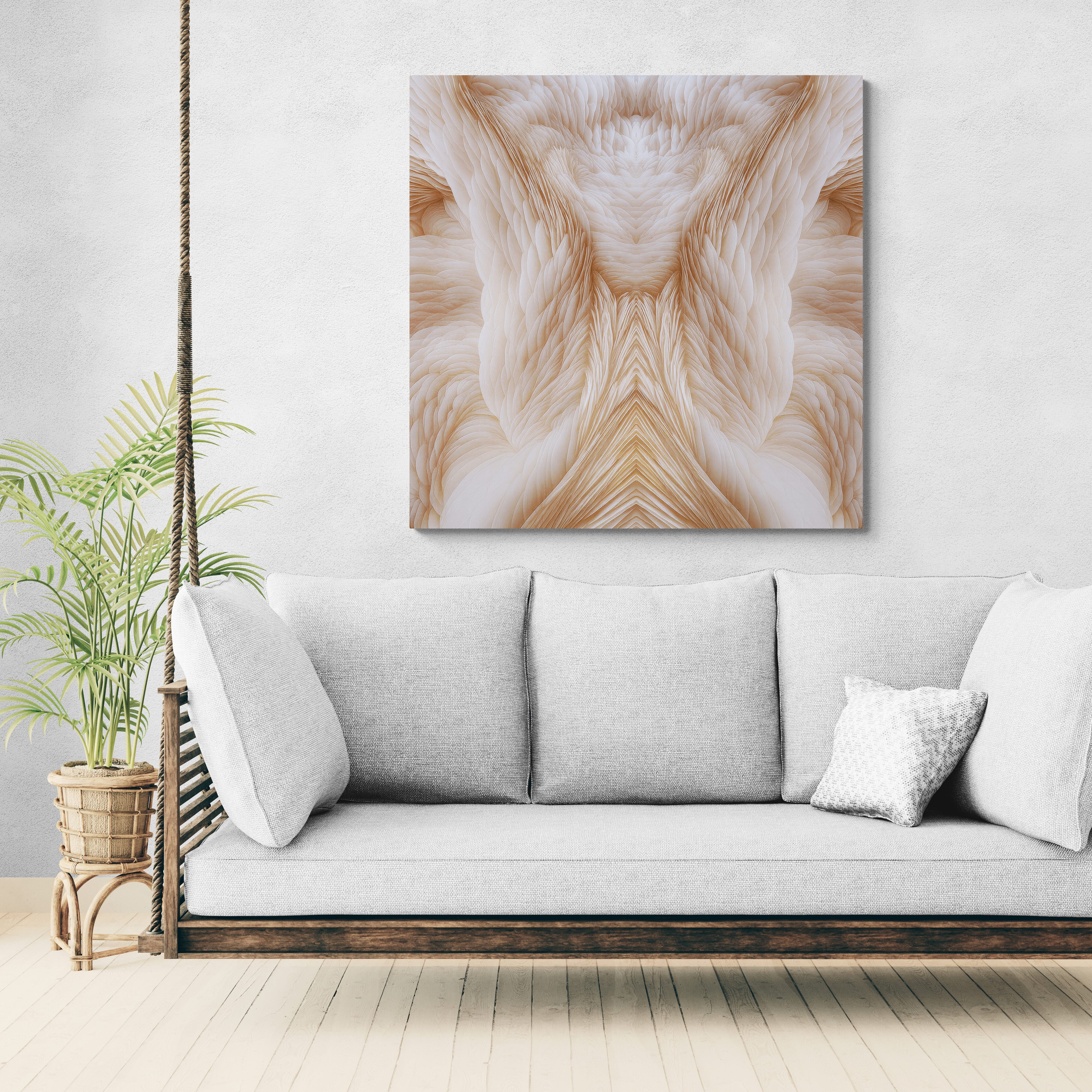 ANGEL WINGS: Metal Print 40x40"